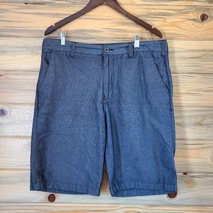 Micros Men's Grey Dress Shorts, Size 36